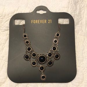 Forever 21 Black and Gold Statement Necklace